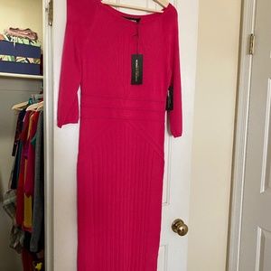 New York & Company Pink Knit Dress- Size 6-same design as worn by Gayle King